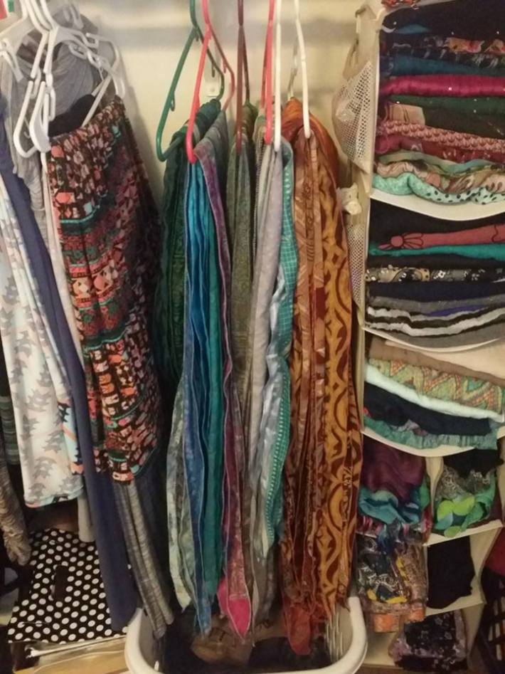 Tichel Storage Hanging Saris Deanna J